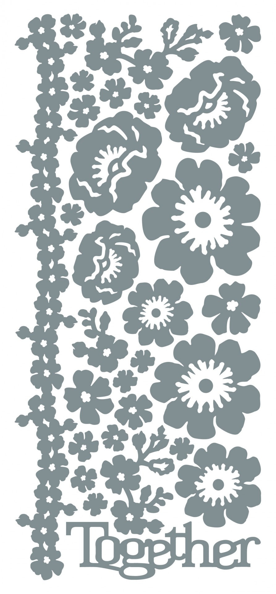 Floral Together Outline Sticker  4902
