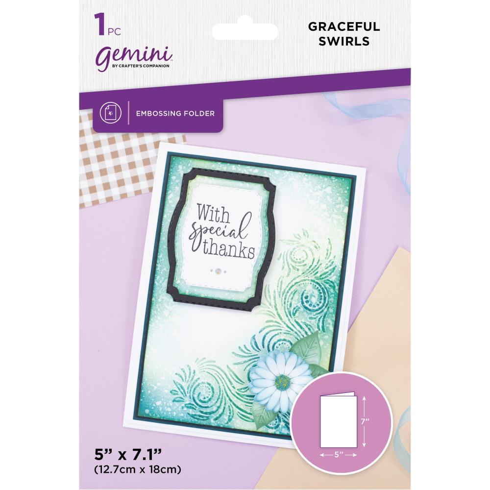 Embossing Folder, Gemini Graceful Swirls 689741