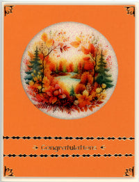 GlitterFilm and Vintage Hue 12 Card Kit Autumn Leaves Rounds