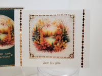 GlitterFilm and Vintage Hue 12 Card Kit Autumn Leaves Rounds