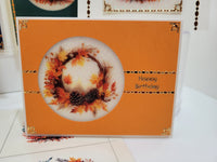 GlitterFilm and Vintage Hue 12 Card Kit Autumn Leaves Rounds
