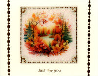 GlitterFilm and Vintage Hue 12 Card Kit Autumn Leaves Rounds
