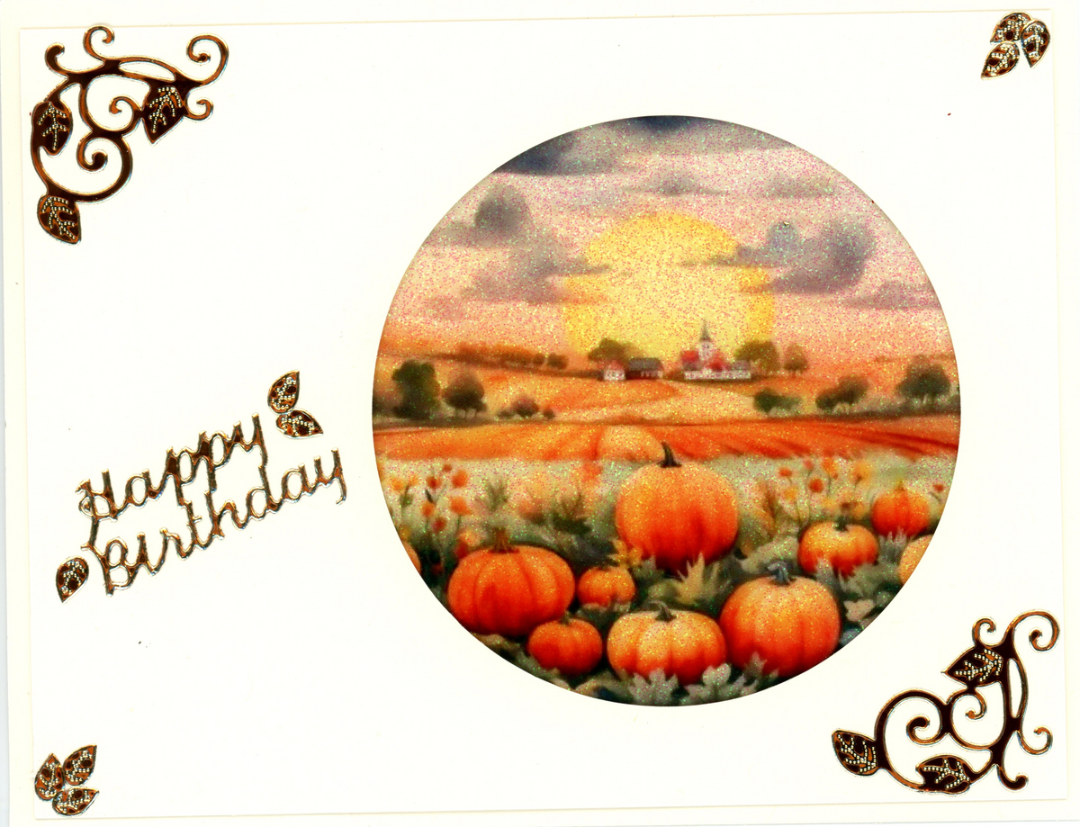GlitterFilm and Vintage Hues 12 Card Kit Autumn Rounds