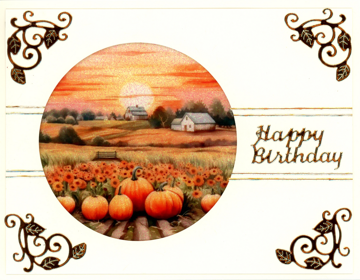 GlitterFilm and Vintage Hues 12 Card Kit Autumn Rounds