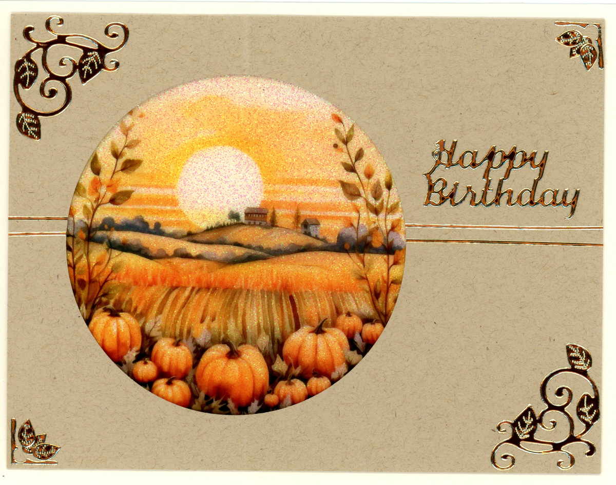 GlitterFilm and Vintage Hues 12 Card Kit Autumn Rounds