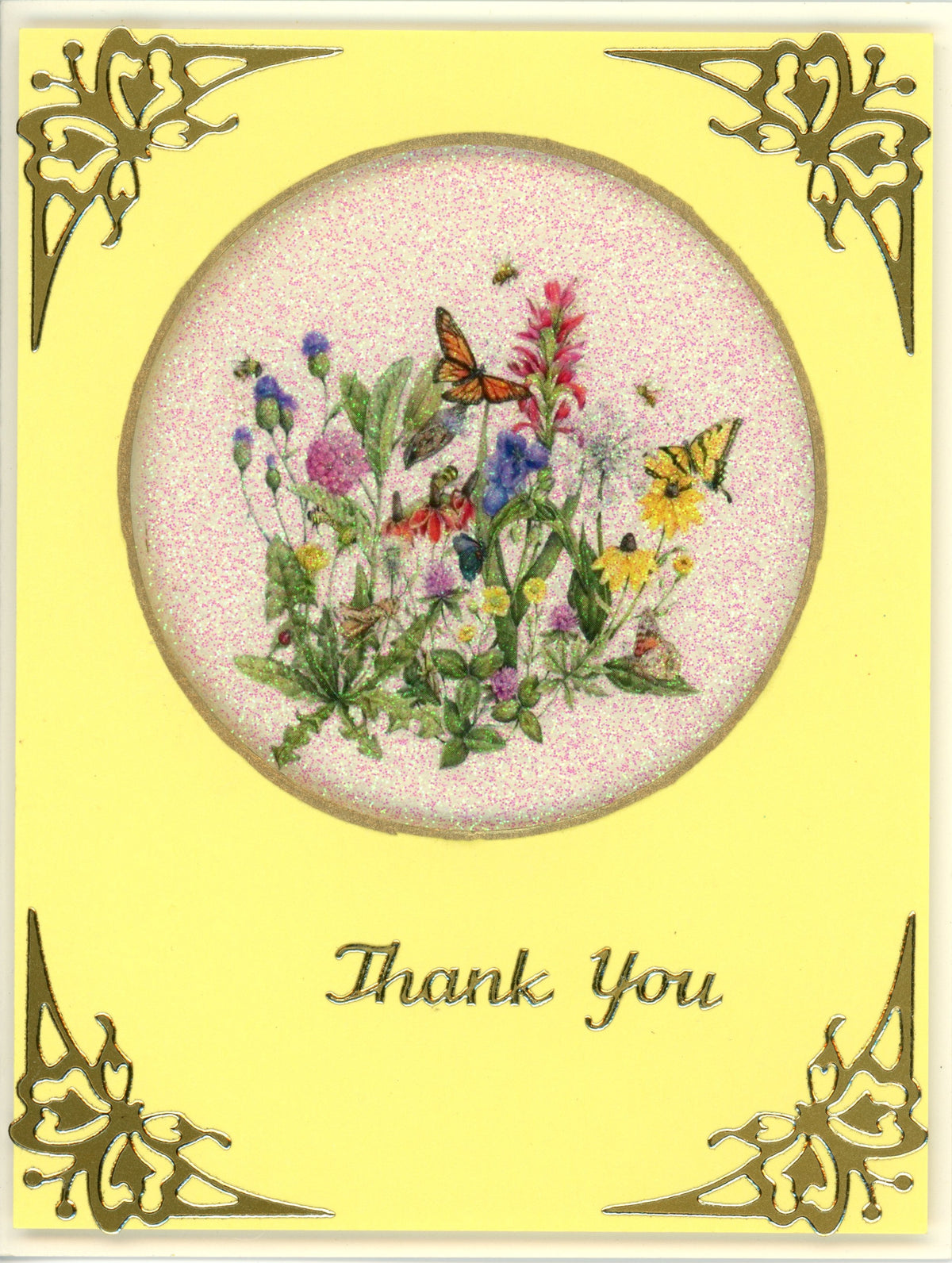 Butterfly Corner Design Outline Sticker  3932