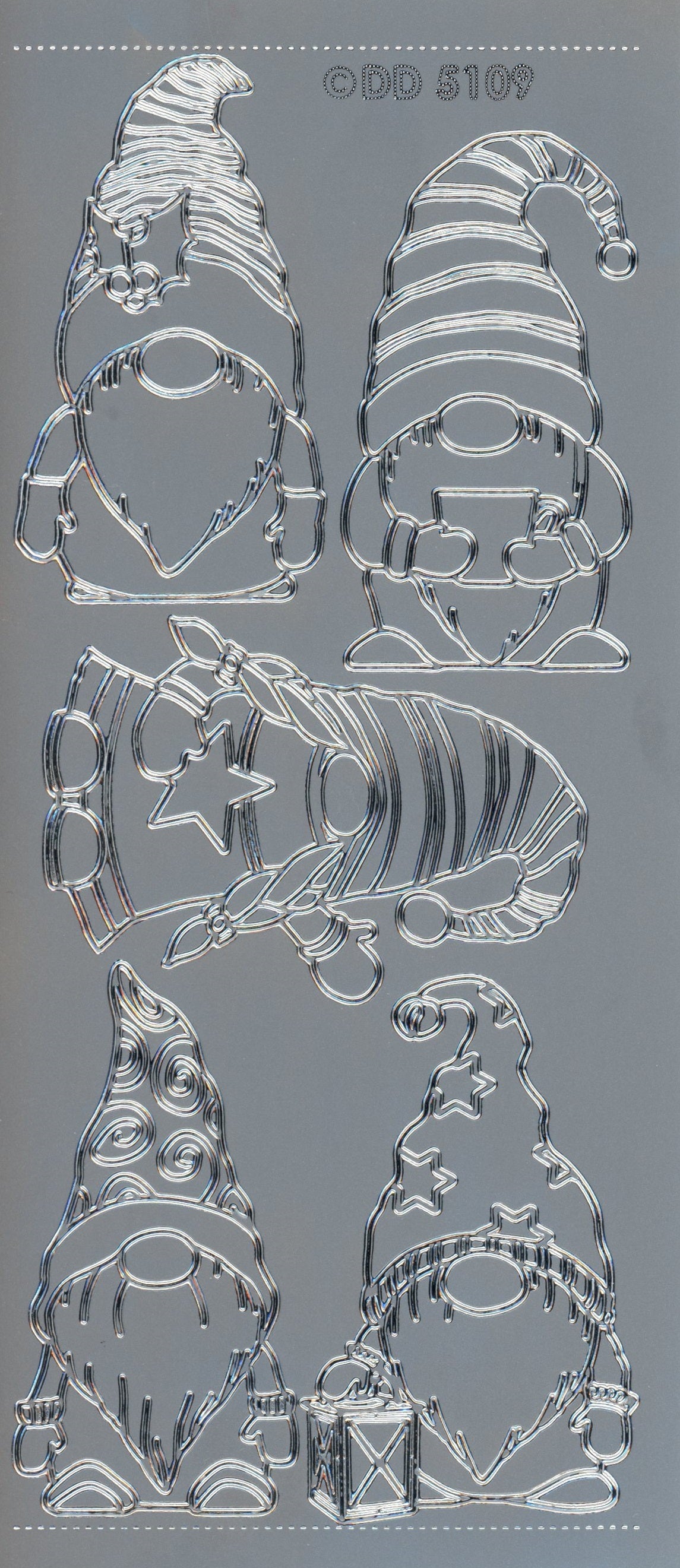 Christmas Gnomes Outline Sticker  DD5109