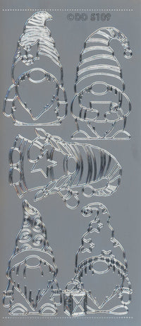 Christmas Gnomes Outline Sticker  DD5109