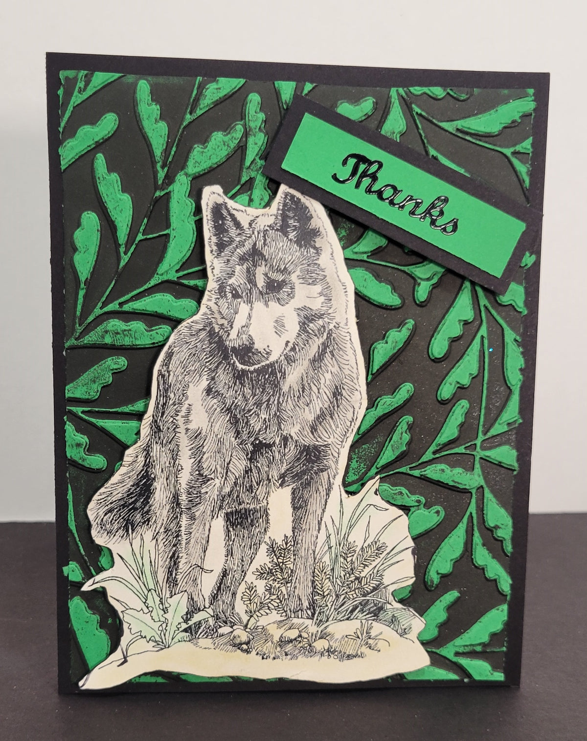 Wolf Art Rubber Stamp   ES 36501Q