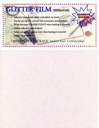 GlitterFilm pack, adhesive backed glitter sheets