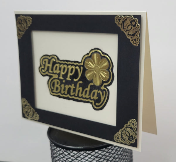 Sticker, Double Embossed Happy Birthday Labels 352401