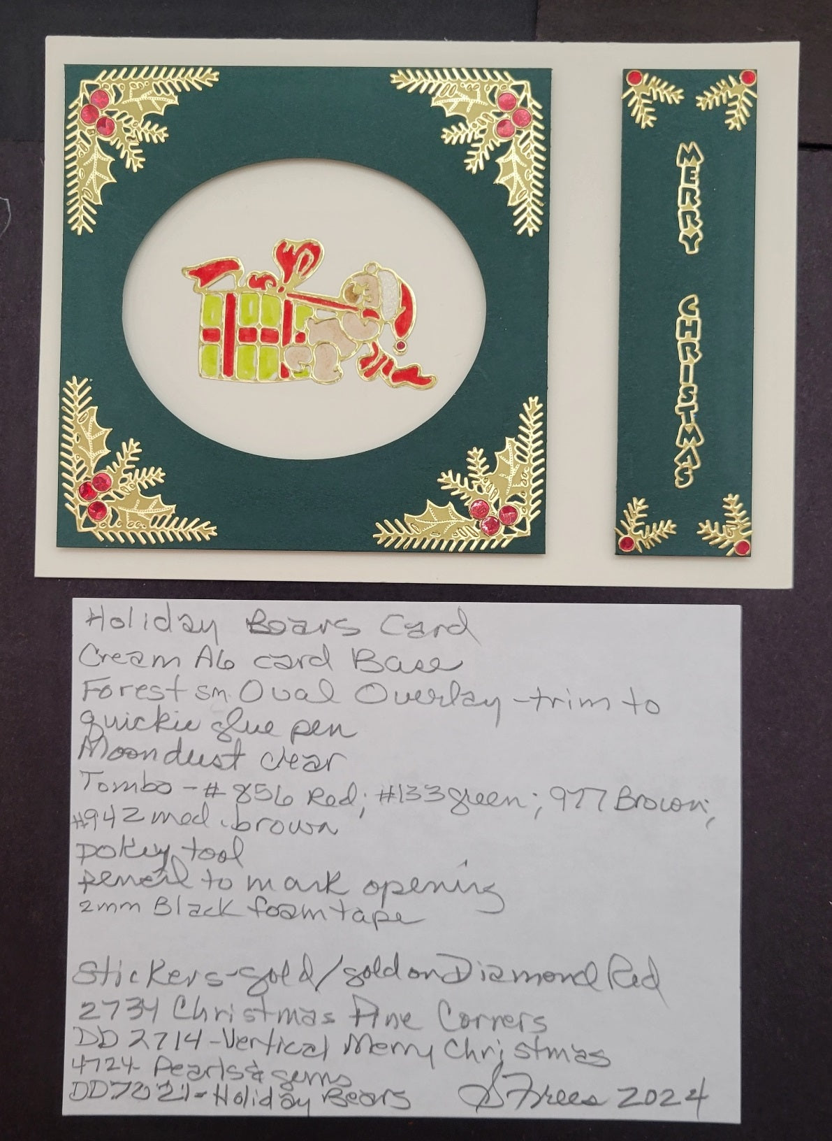 Christmas Bears Outline Sticker  DD7021