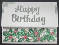 Holly Border Art Rubber Stamp  ES 34402R