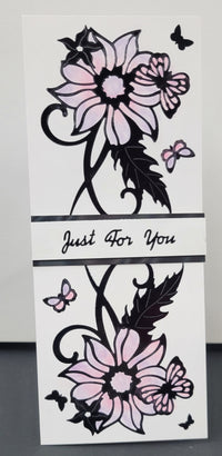 Flowers Large Outline Sticker  3771