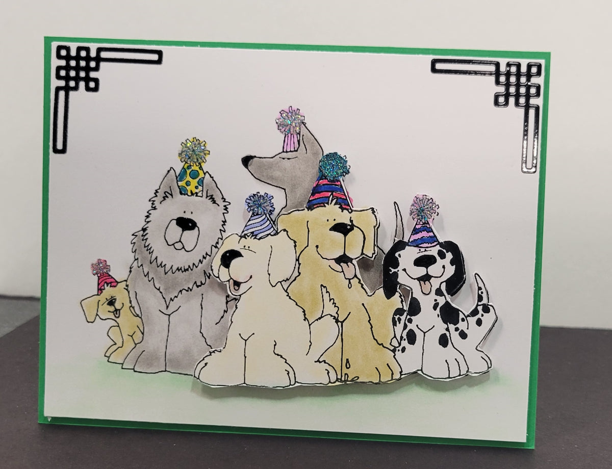 Party Poopers Art Rubber Stamp  ES 14303R