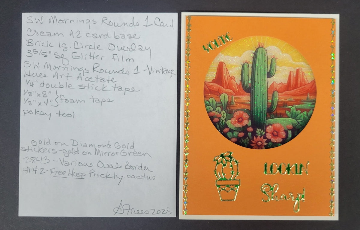 Succulents & Cactus Outline Sticker  4142 (Free Hugs)