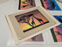 GlitterFilm and Vintage Hue 4 Card Kit Safari Animals 1