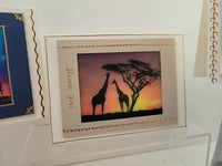 GlitterFilm and Vintage Hue 4 Card Kit Safari Animals 1