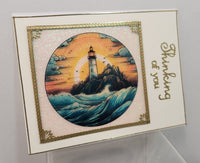 GlitterFilm & Vintage Hues 12 Card Kit Seascape Rounds