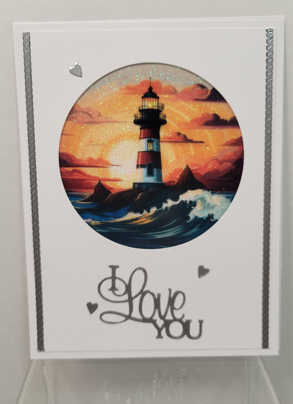 GlitterFilm & Vintage Hues 12 Card Kit Seascape Rounds