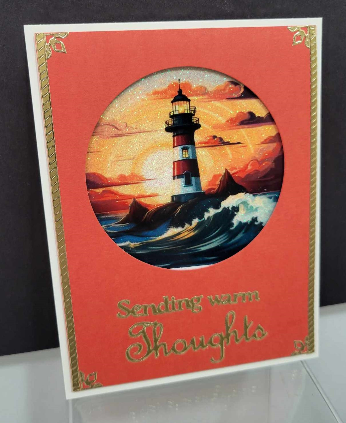 GlitterFilm & Vintage Hues 12 Card Kit Seascape Rounds
