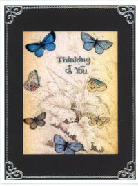 GlitterFilm & Vintage Hues 12 Card Kit Vintage Butterflies 1