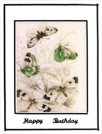 GlitterFilm & Vintage Hues 12 Card Kit Vintage Butterflies 1