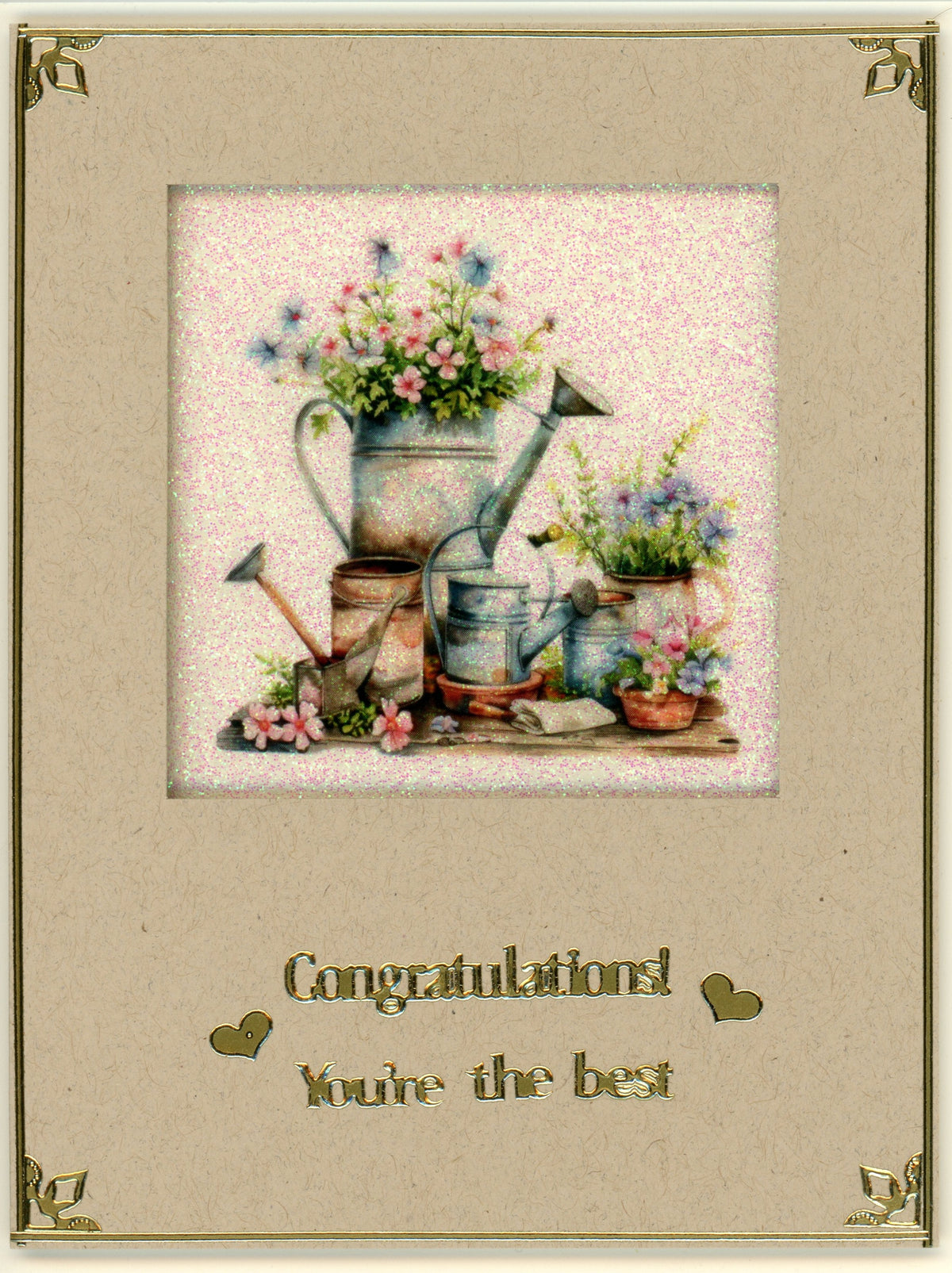 GlitterFilm and Vintage Hue 12 Card Kit Vintage Gardening Tools