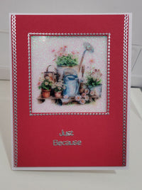 GlitterFilm and Vintage Hue 12 Card Kit Vintage Gardening Tools