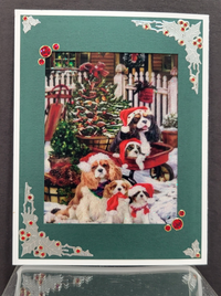 GlitterFilm and Vintage Hue 12 Card Kit  Vintage Dog Christmas