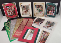 GlitterFilm and Vintage Hue 12 Card Kit  Vintage Dog Christmas