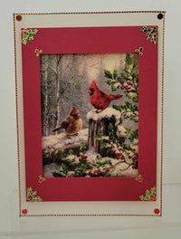 GlitterFilm and Vintage Hue 4 Card Kit Vintage Holiday Cardinals