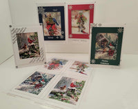 GlitterFilm and Vintage Hue 4 Card Kit Vintage Holidays