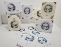 GlitterFilm and Vintage Hue 12 Card Kit Winter Branch Scenes