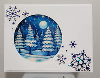 GlitterFilm and Vintage Hue 12 Card Kit Winter Nights Rounds