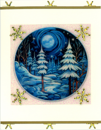 GlitterFilm and Vintage Hue 12 Card Kit Winter Nights Rounds