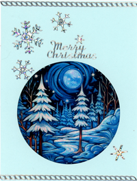 GlitterFilm and Vintage Hue 12 Card Kit Winter Nights Rounds