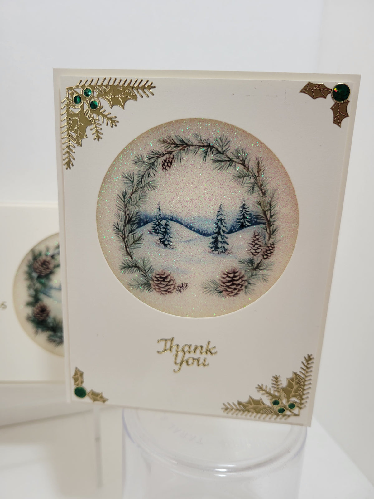 GlitterFilm and Vintage Hue 12 Card Kit Winter Branch Scenes
