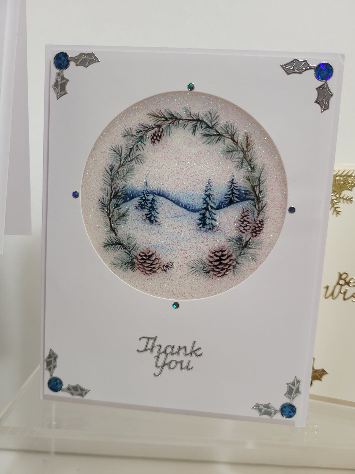 GlitterFilm and Vintage Hue 12 Card Kit Winter Branch Scenes