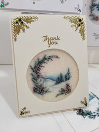 GlitterFilm and Vintage Hue 12 Card Kit Winter Branch Scenes