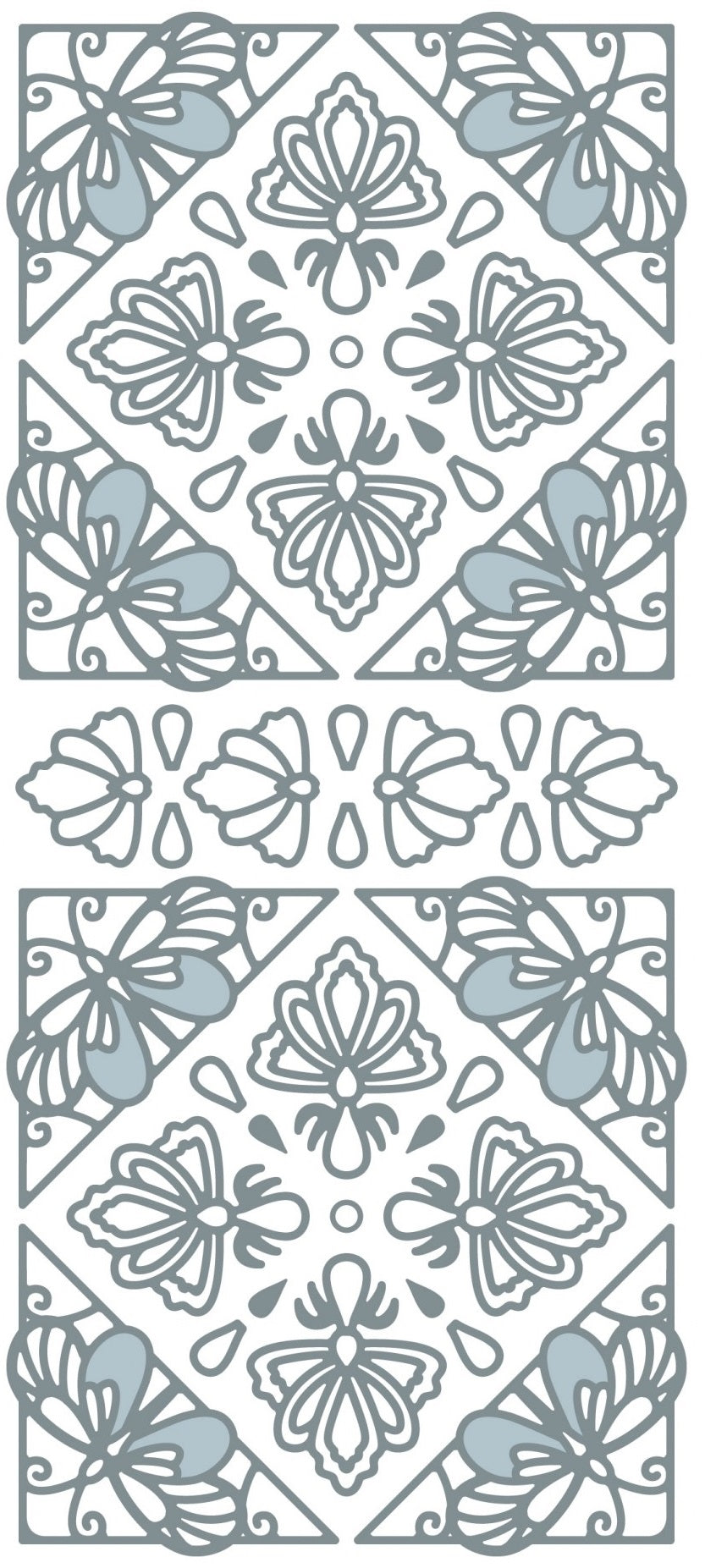 Butterfly Corners Outline Sticker 1.478