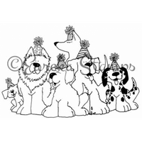 Party Poopers Art Rubber Stamp  ES 14303R