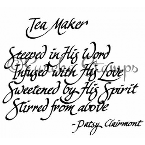 Tea Maker Art Rubber Stamp  ES 14501K