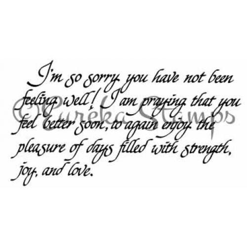 I'm So Sorry Art Rubber Stamp   ES 20701H