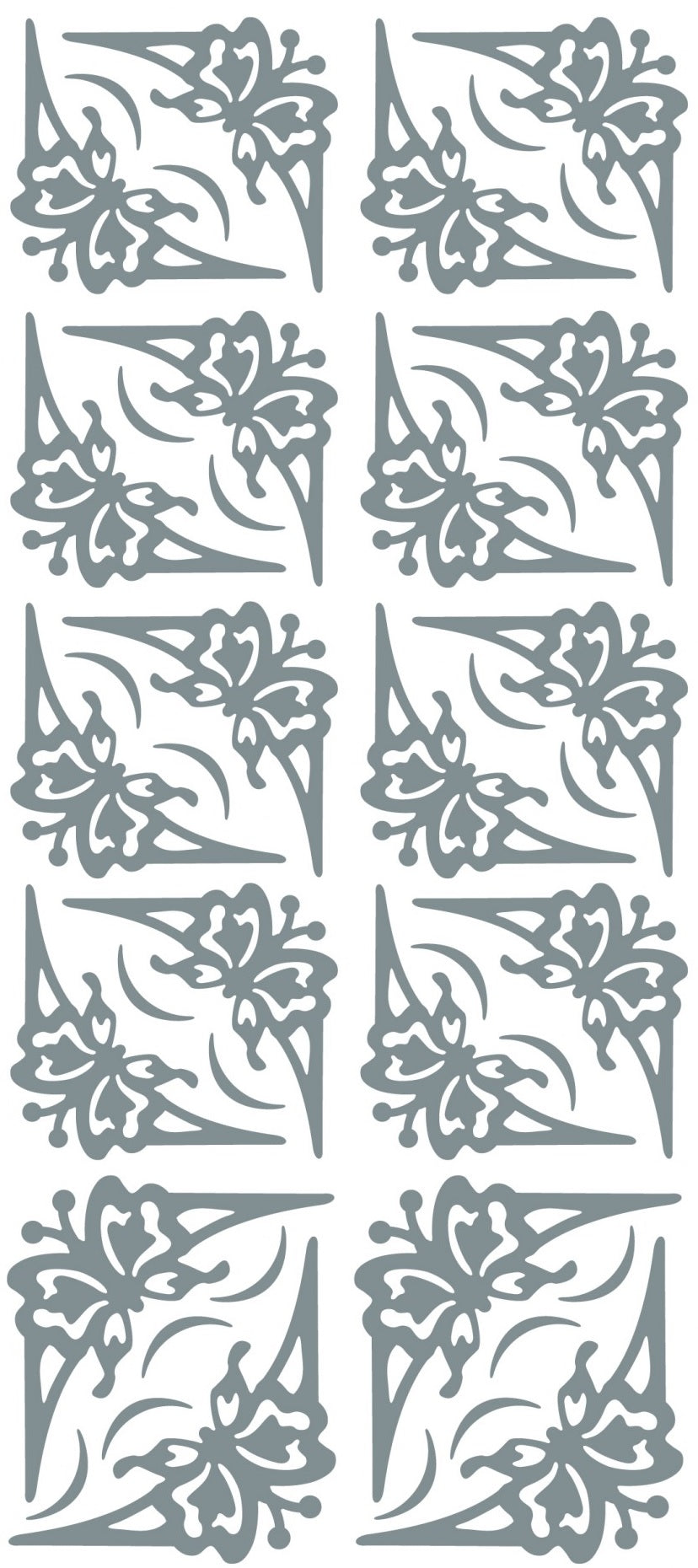 Butterfly Corner Design Outline Sticker  3932
