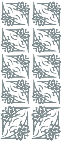 Butterfly Corner Design Outline Sticker  3932