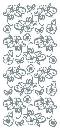 Flower Corners Outline Sticker  4471