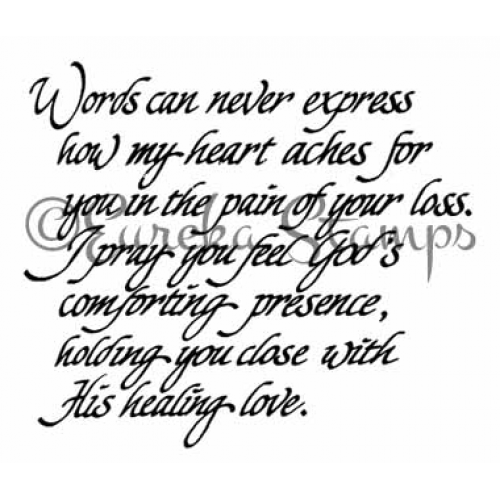 Words Can Never Art Rubber Stamp  ES 56101K