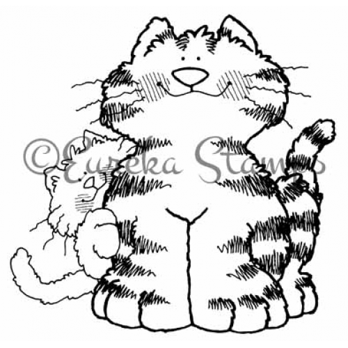 Big n Little Cat Stamp  ES 8805O