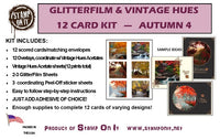 GlitterFilm & Vintage Hues 12 Card Kit Autumn 4